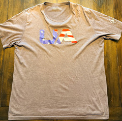 Under Armour HeatGear Men’s XL Gray Loose Fit Short Sleeve Crew USA Logo Tee