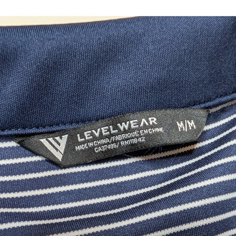 Levelwear Pullover Mens M Navy Greensboro National Golf Club 1/4 Zip Striped gallery