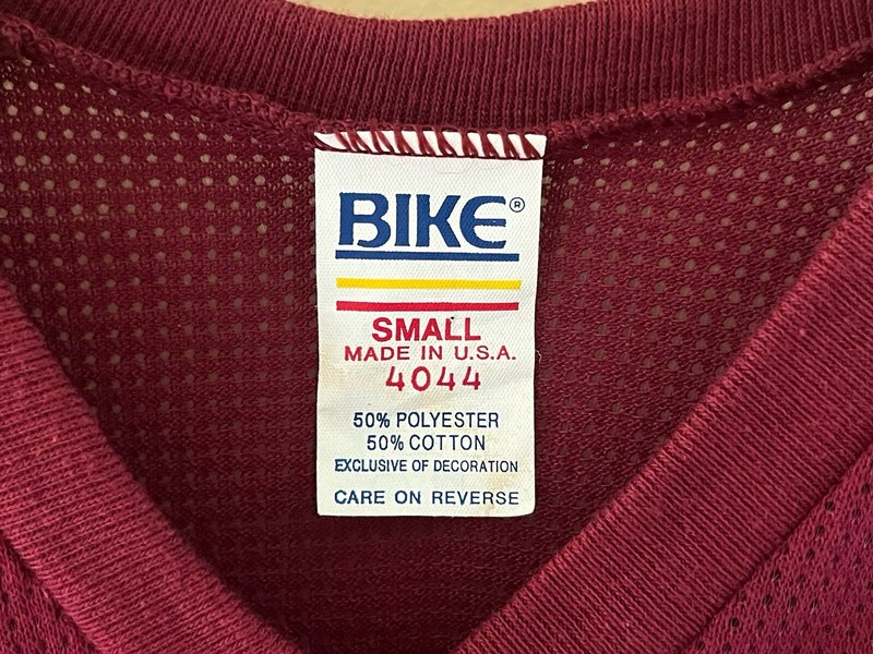vintage BIKE v-neck t-shirt mens size small deadstock NWOT 80s made in USA gallery