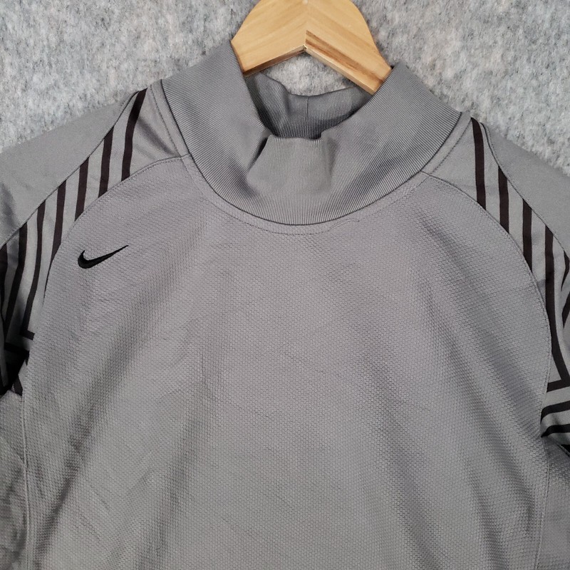 Vintage Nike Shirt Mens Small Grey 90s Swoosh Logo Running Gym Training Top gallery