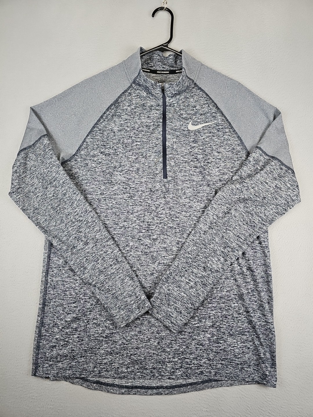 Nike Element 1/2 Zip Running Pullover Men' Large Gray Reflective Thumb Holes gallery
