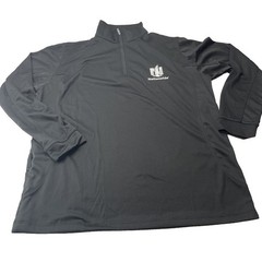 Vansport Quarter Zip Pullover Womens LG Black Excellent Nationwide Logo 3406