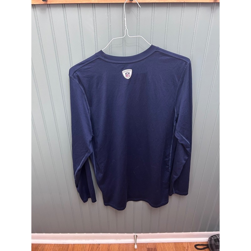 Nike Mens L New England Patriots Dri-FIT Long Sleeve Shirt Navy Blue Large NFL gallery
