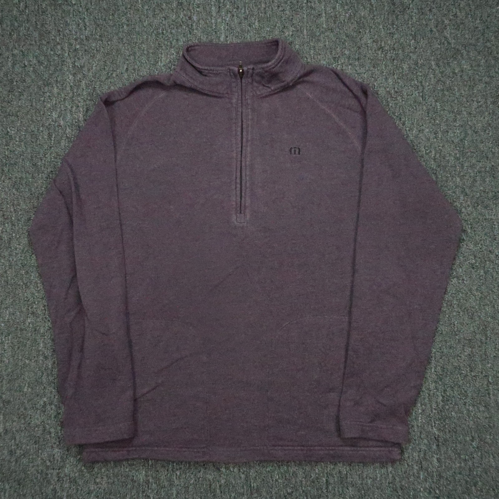 Travis Mathew Pullover Mens Medium Red Quarter Zip Modal Blend Stretch Pockets gallery