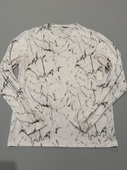Old Navy Active Core Go Fresh White Marble Print Long Sleeve Shirt Mens M