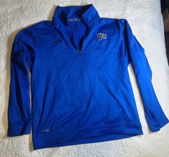 Rare Nike Dri-Fit ROYAL Blue 1/4 Zip Pullover “VFX” Visual Effects Crew Gear-M