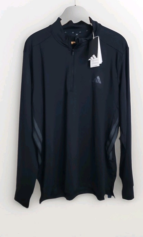 NWT Adidas Tech Essentials Workout Quarter Zip Pullover LS Shirt Top Mens Medium gallery