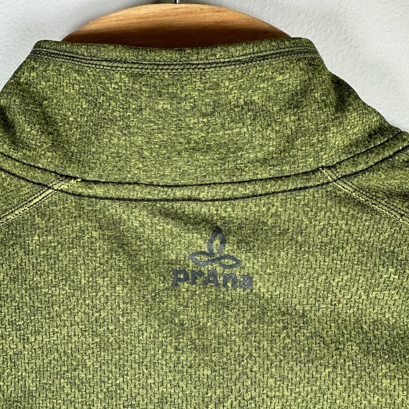 Prana Orion 1/4 Quarter Zip Shirt Medium Green Performance Tech Running Light gallery