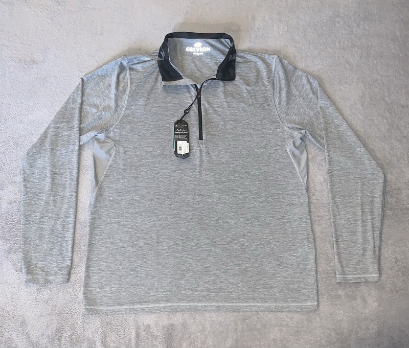 Greyson Pullover Men Large Gray Quarter Zip Heather Guide Sport brr Triple Chill gallery