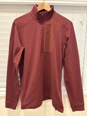 Arc’teryx Men’s Rho LT Zip Neck – MARS (red)- Size M – NWT