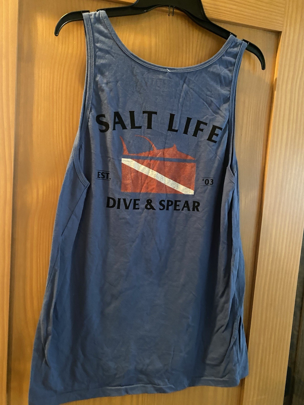 Salt Life Men’s Steel Blue Dive And Spear Design Tank Top NWT Size L gallery