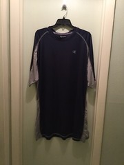 CHAMPION POWER TRAIN JERSEY MENS 2XT BLUE AND GRAY GOOD COND