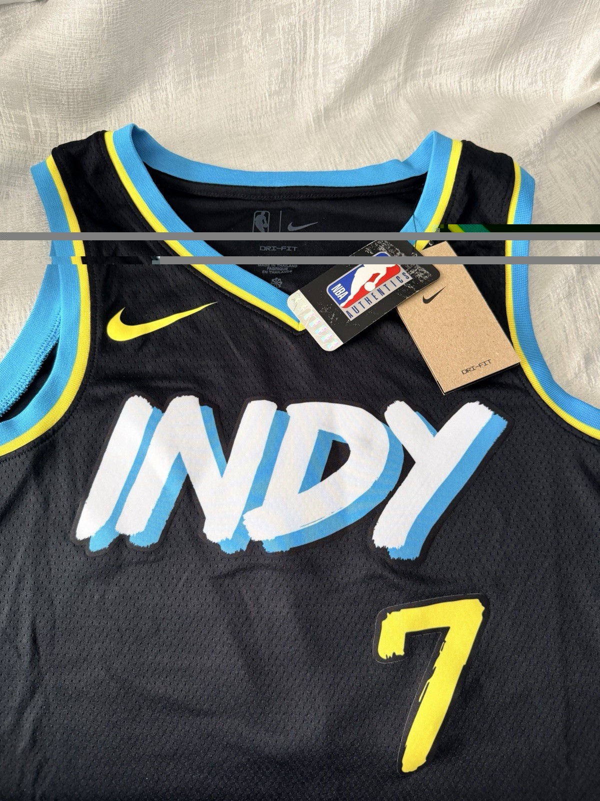 Nike Mens Indiana Pacers Buddy Hield City Edition Series Swingman Jersey Medium gallery
