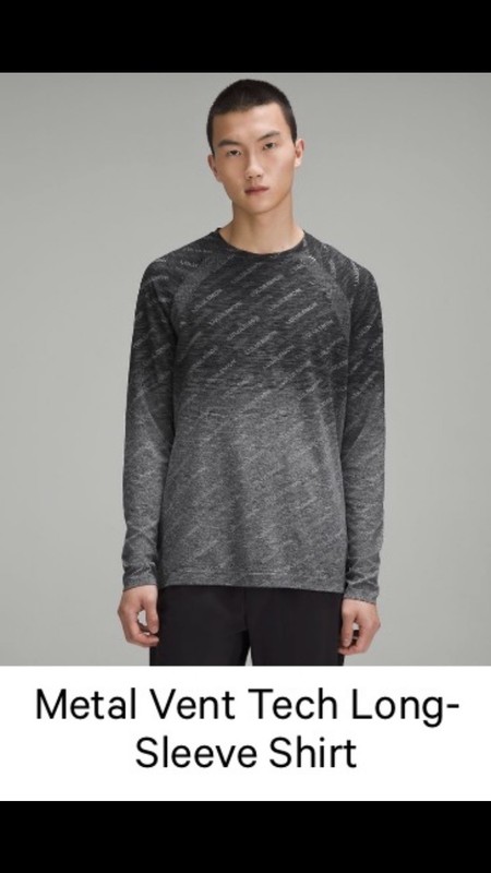 Lululemon Sz Medium Metal Vent Tech Long Sleeve Shirt Logo Fade Alpine gallery