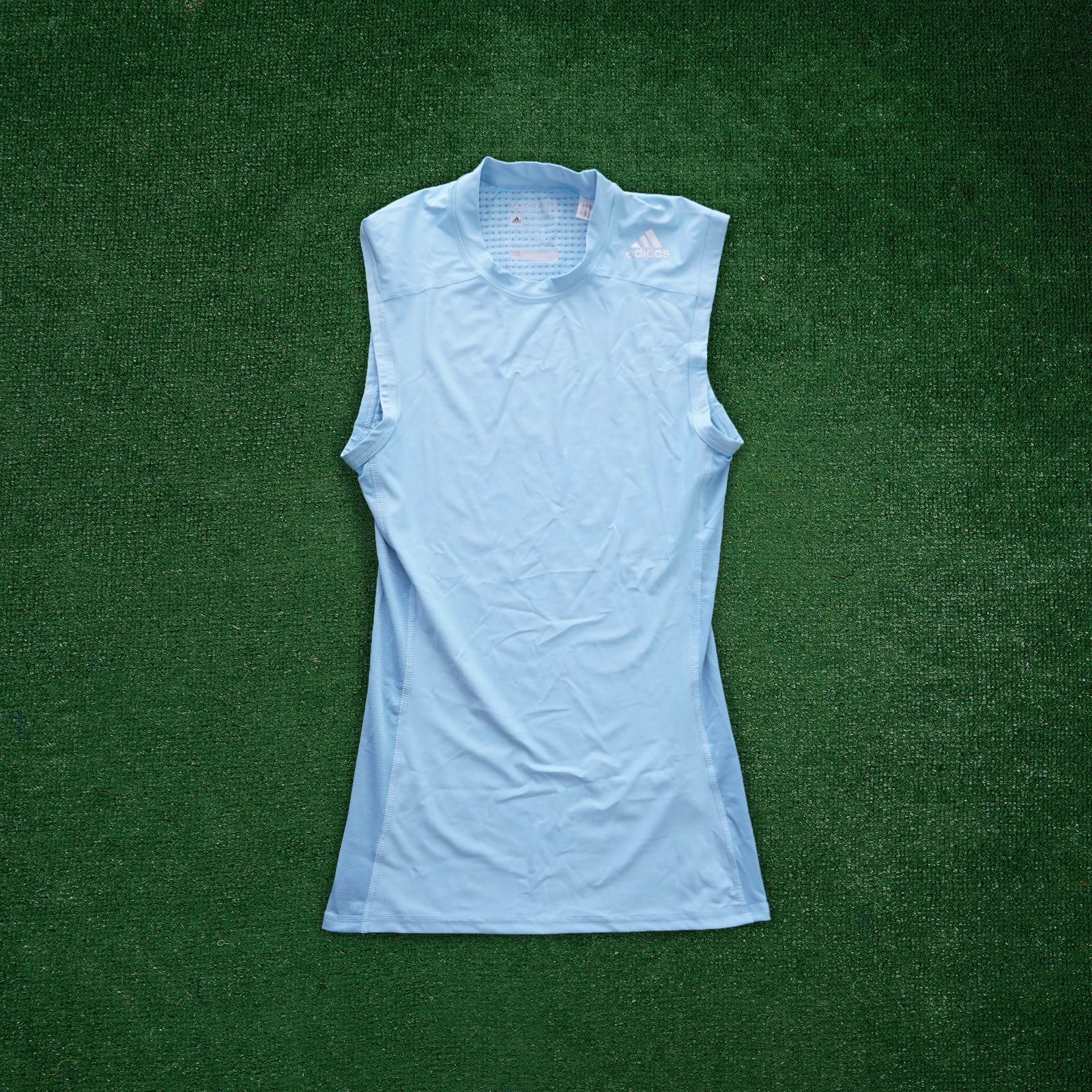 Adidas Men's (Clear Blue) Climachill Techfit Compression Sleeveless T-Shirt gallery