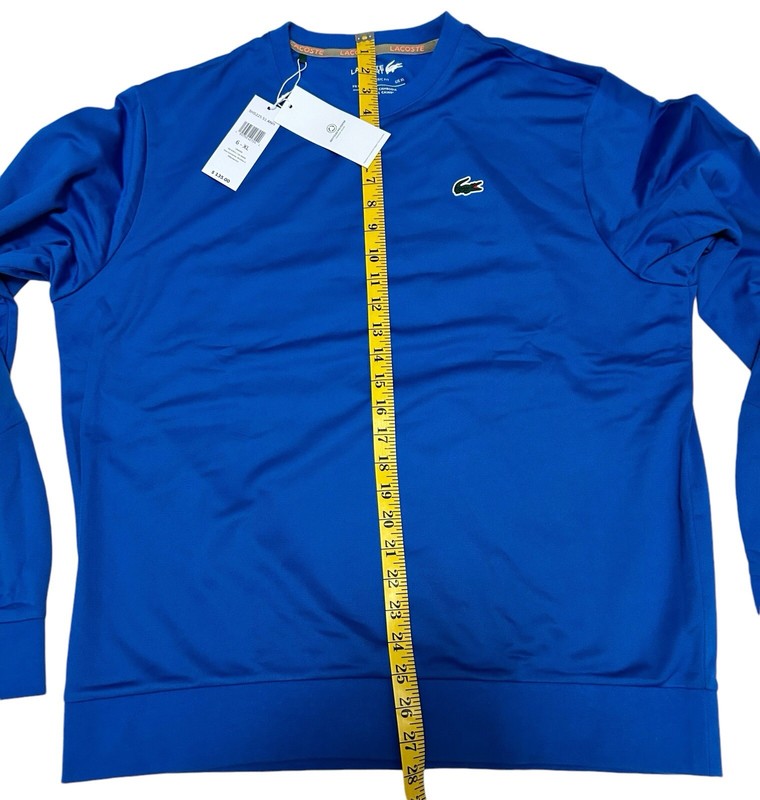 Mens Lacoste Sport Polyester Royal Blue Sweatshirt Size X-LARGE (6) MSRP $135 gallery