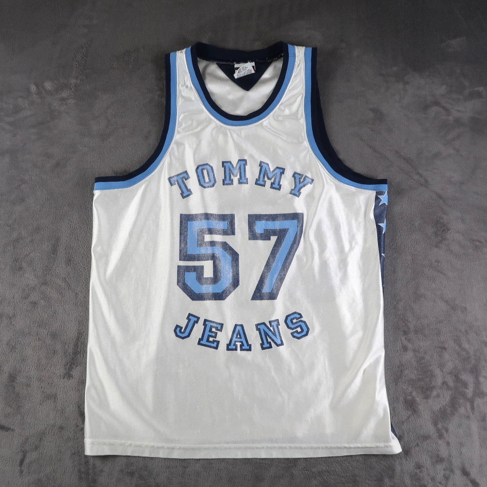 Vintage 90s Tommy Jeans Basketball Jersey Tommy Hilfiger Size XL XLarge USA Made