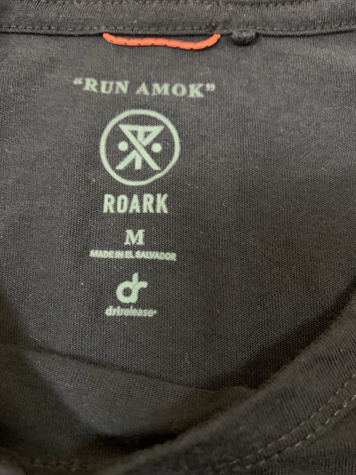 Roark Run Amok Black Drirelease Performance Athletic Training T Shirt Medium gallery