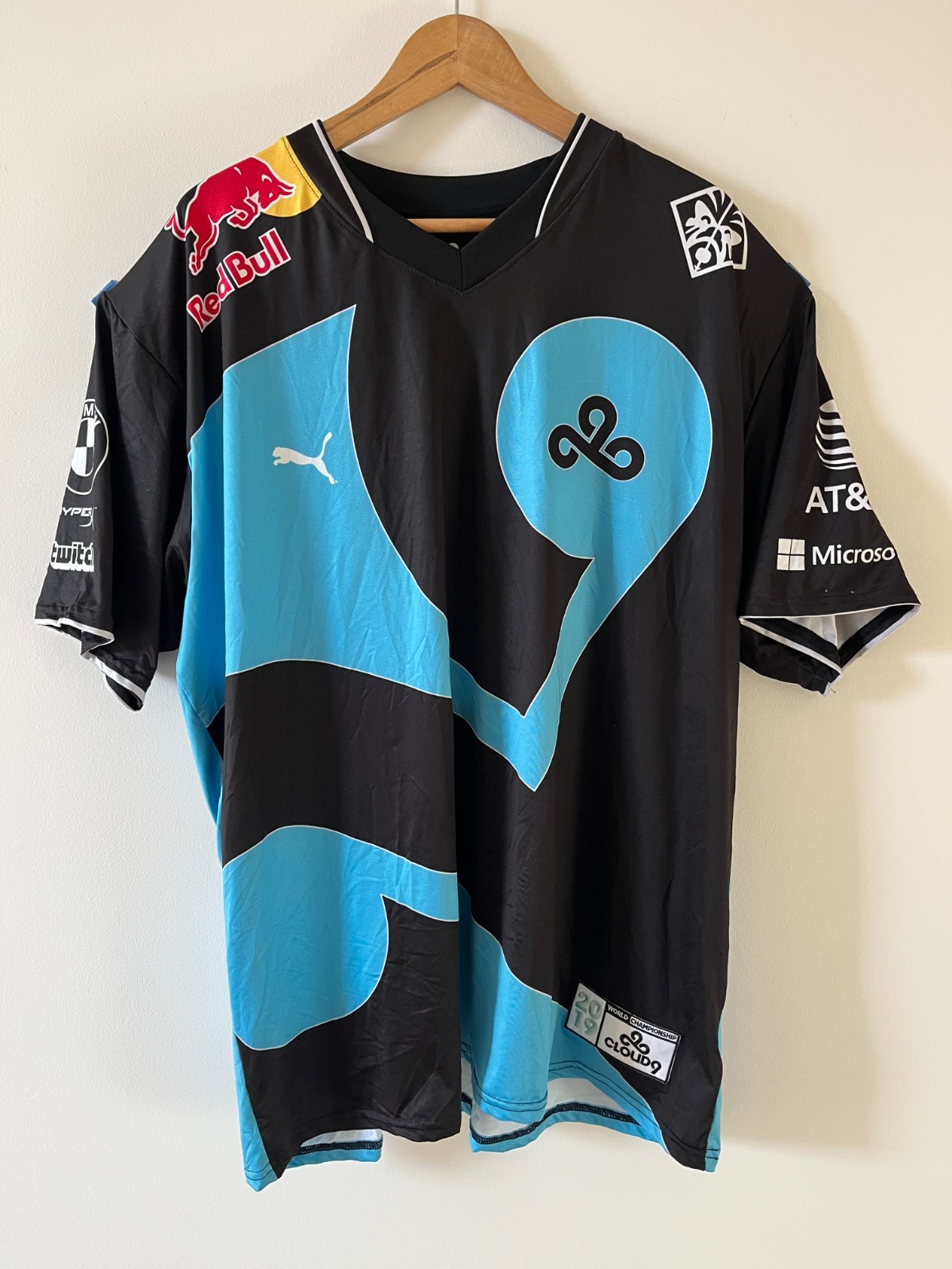 Rare Cloud 9 2019 Esports World Championship Jersey Puma size 3XL ZEYZAL BMW gallery