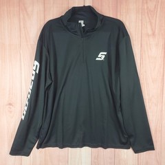 Snap On Performance Shirt Mens Large Black Logo Mock Neck Quarter Zip Athletic