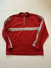 Vintage No Fear Red 1/4 Zip Motocross Pullover L/S BMX Glanz Racing Jersey Sz.XL