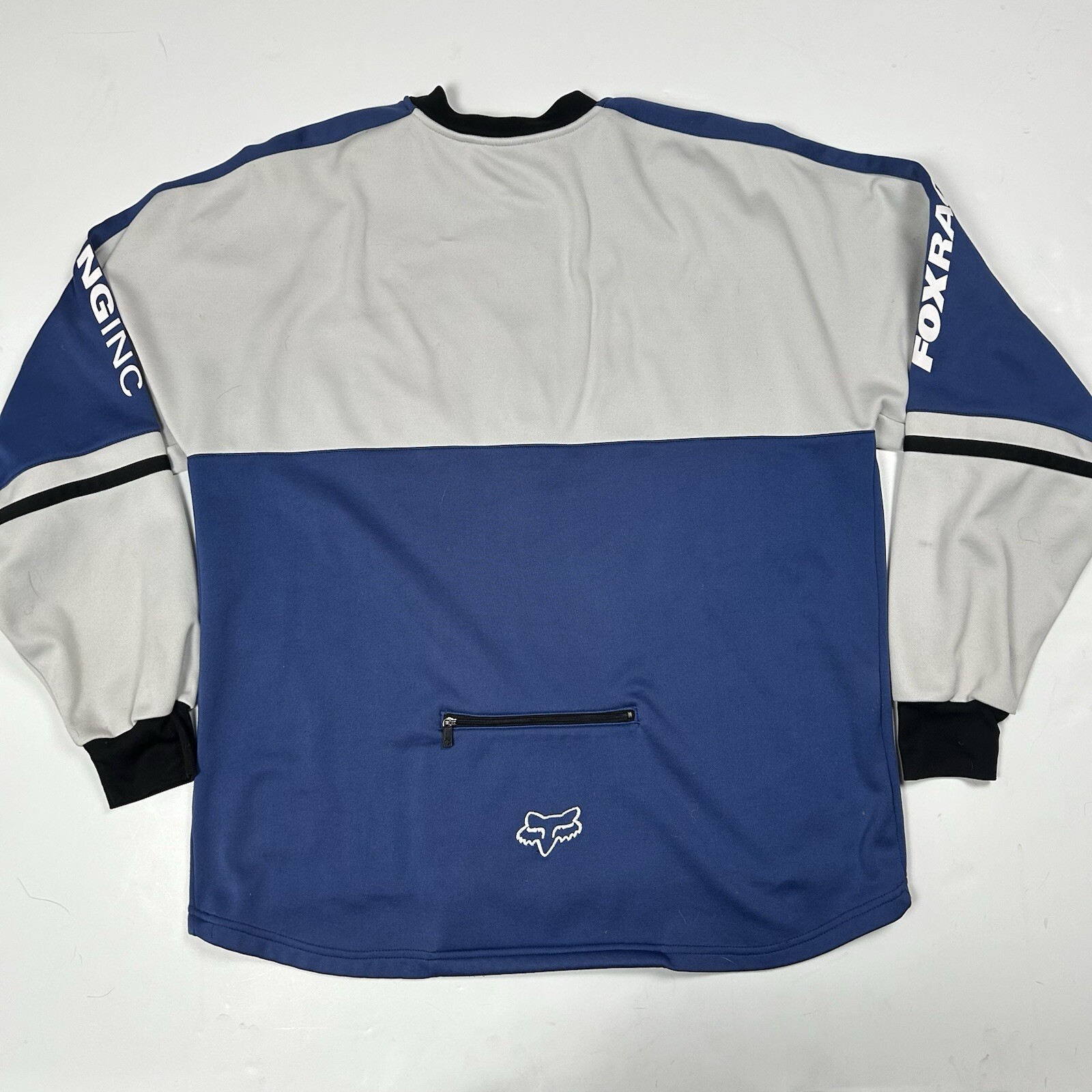 vintage FOX racing shirt Large Jersey Bike Motocross Bmx Half Zip gallery