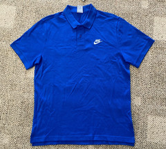 Nike Sportswear Cotton Polo Shirt Short Sleeve CJ4456-480 Royal Blue Men’s L