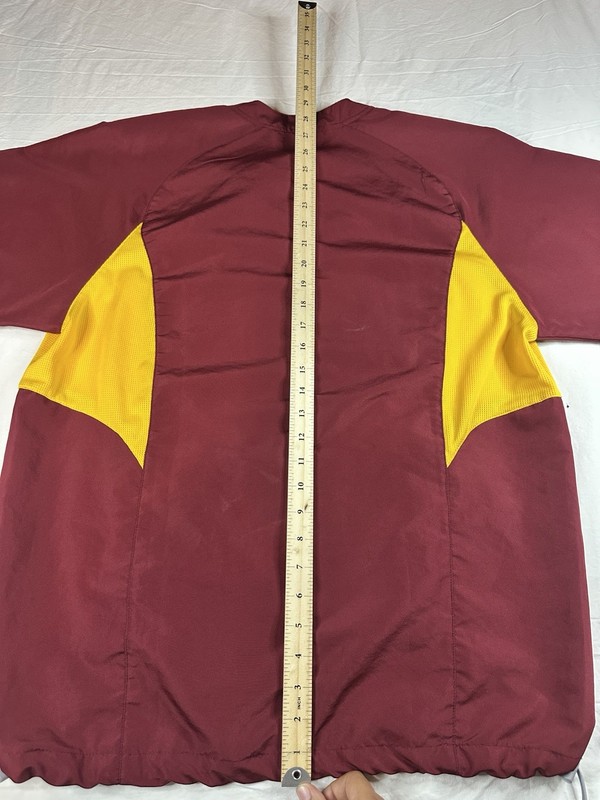 🏈 Nike Team USC Trojans Pullover Windbreaker Jacket Red Gold Size S gallery