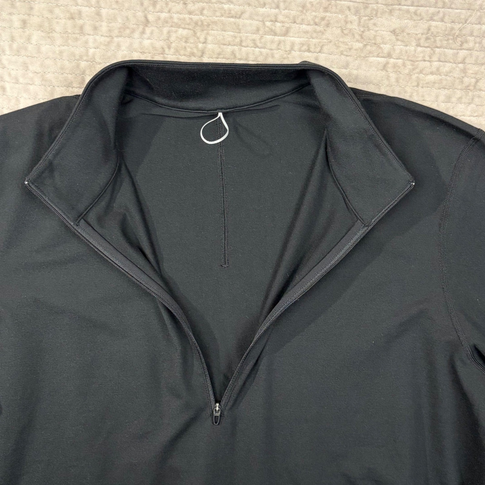 Lululemon Mens Metal Vent Tech 1/2 Zip Pullover Black Long Sleeve Shirt XL gallery