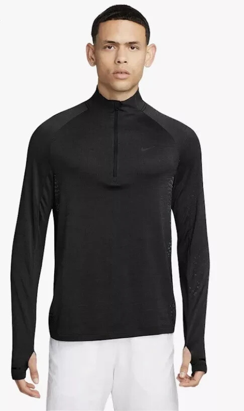 Nike Running Men's Wool Blend Therma-Fit ADV Running Top FN3373-010 Black Sz XS gallery