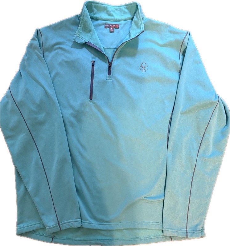 Peter Millar Crown Sport Warmth 1/4 Zip Pullover XL Aqua Performance Jacket gallery