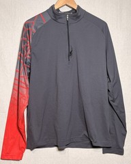 Spyder Ski Snow Gate T-Neck Long Sleeve Pullover Mid Layer Top Blck/Red Sz L