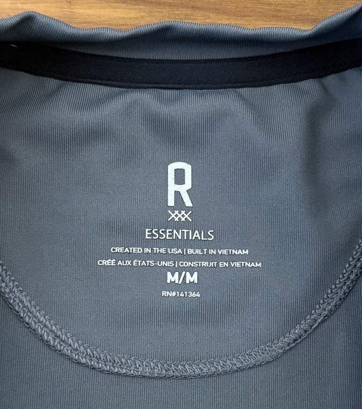 Rhone Essentials Performance Long Sleeve Crew Shirt Men's Medium Gray Excellent! gallery