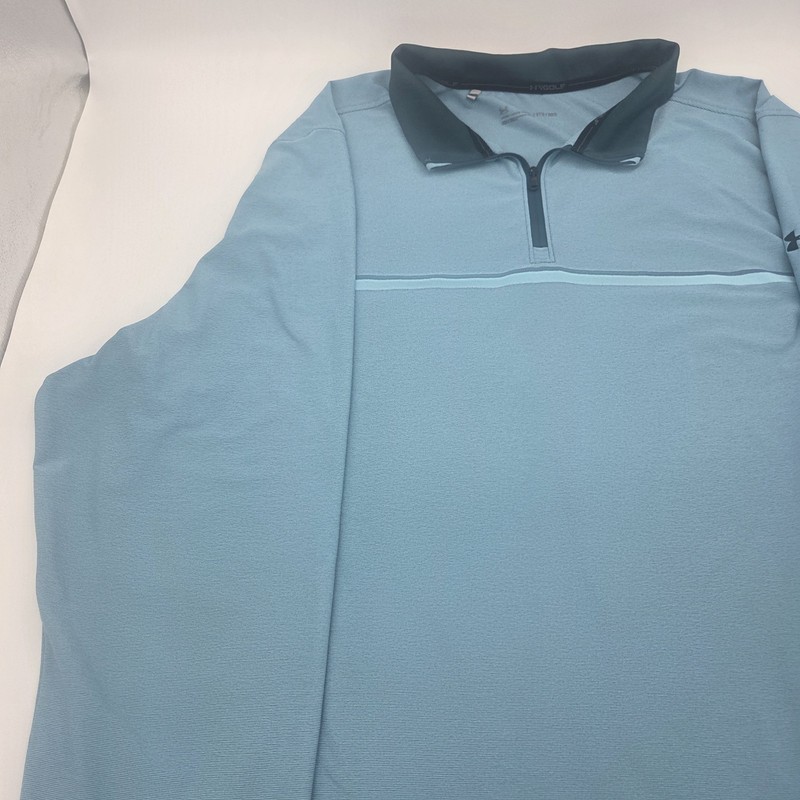 Under Armour 1/4 Quarter Zip Sweatshirt Mens Blue Loose Fit Golf Sz 2XL-XXL gallery