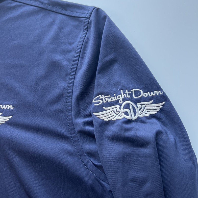 Straight Down 1/4 Quarter Zip Pullover Men's Medium Navy Lightweight Stretch gallery