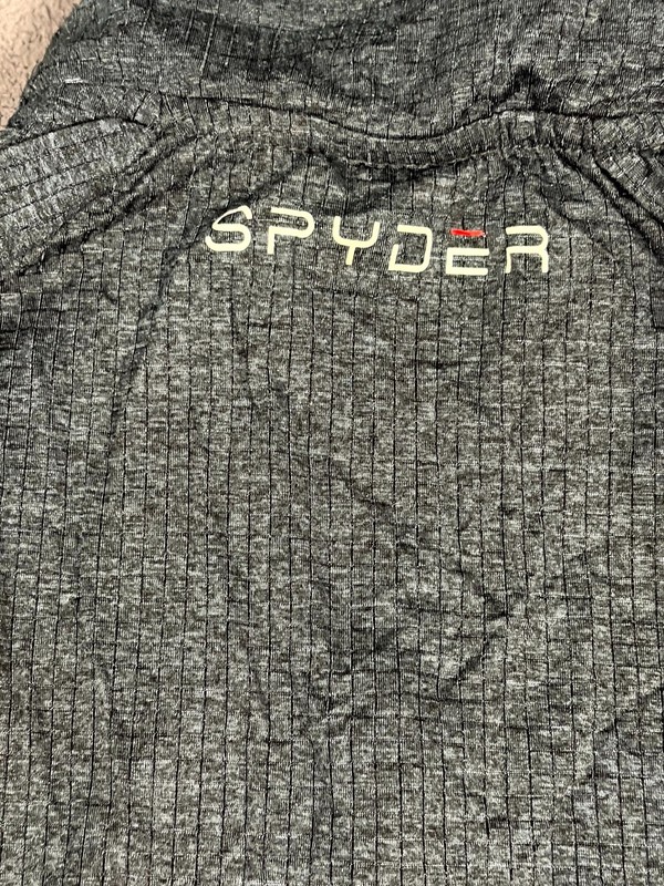 Spyder Active ProWeb Performance Top Mens Small Gray Mock Neck 1/4 Zip Athletic gallery