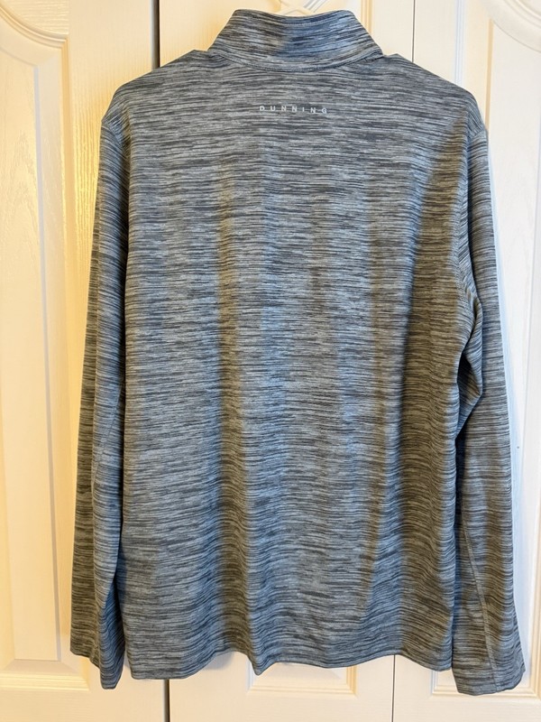 Dunning Golf Pullover Mens Medium Blue Quarter Zip Mock Neck Performance Layer gallery