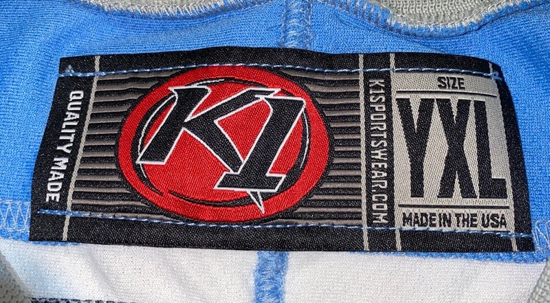 K1 Mens Blue Embroidered JETS USA Made Jersey Size YXL gallery