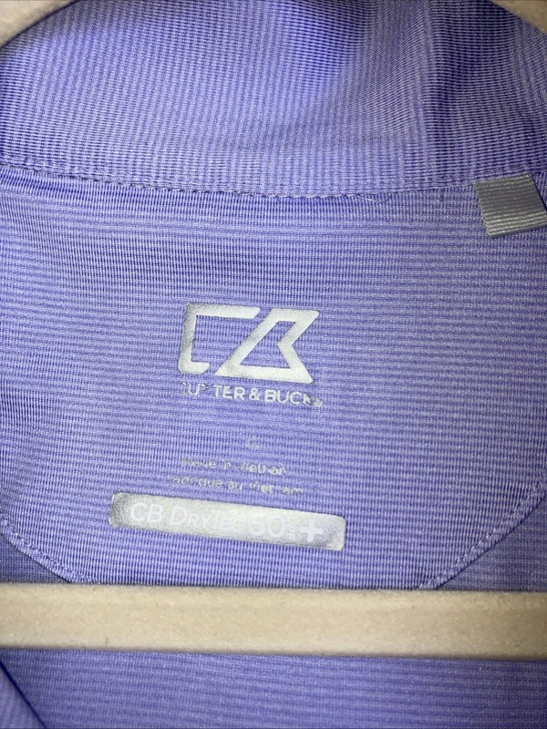 WOMEN’S CUTTER & BUCK DRYTEC UPF 50+ 1/4 ZIP Long Sleeve Shirt Lg. Lavender gallery