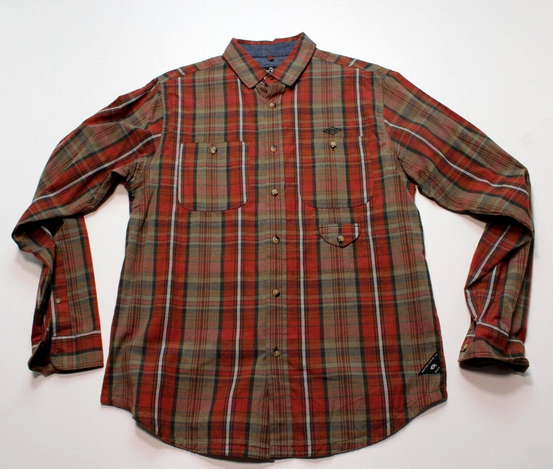 10 DEEP NYC ~PLAID~ SHIRT M button/work/flannel/utility/alife/noah/only/ny/vtg gallery