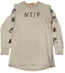 NIKE TRACK & FIELD MENS LONG SLEEVE TEE MEDIUM CAMO BACK POCKET 694140-091 NT/F
