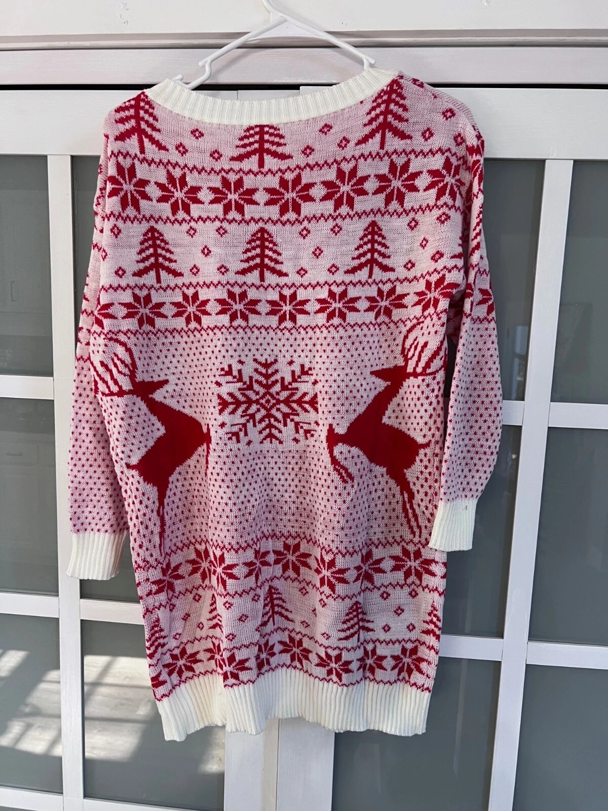 Ugly Christmas Sweater Reindeer Rudolph x-mas Santa Holiday Deer M Medium NEW gallery