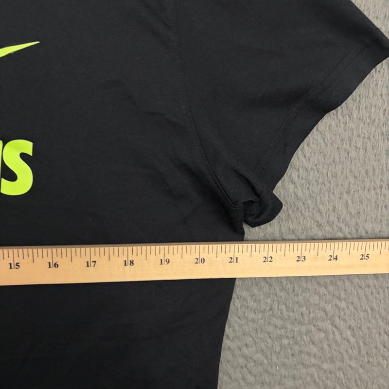 Nike Tennis T-Shirt Mens Large Black Dri-FIT Graphic Swoosh Activewear Training gallery