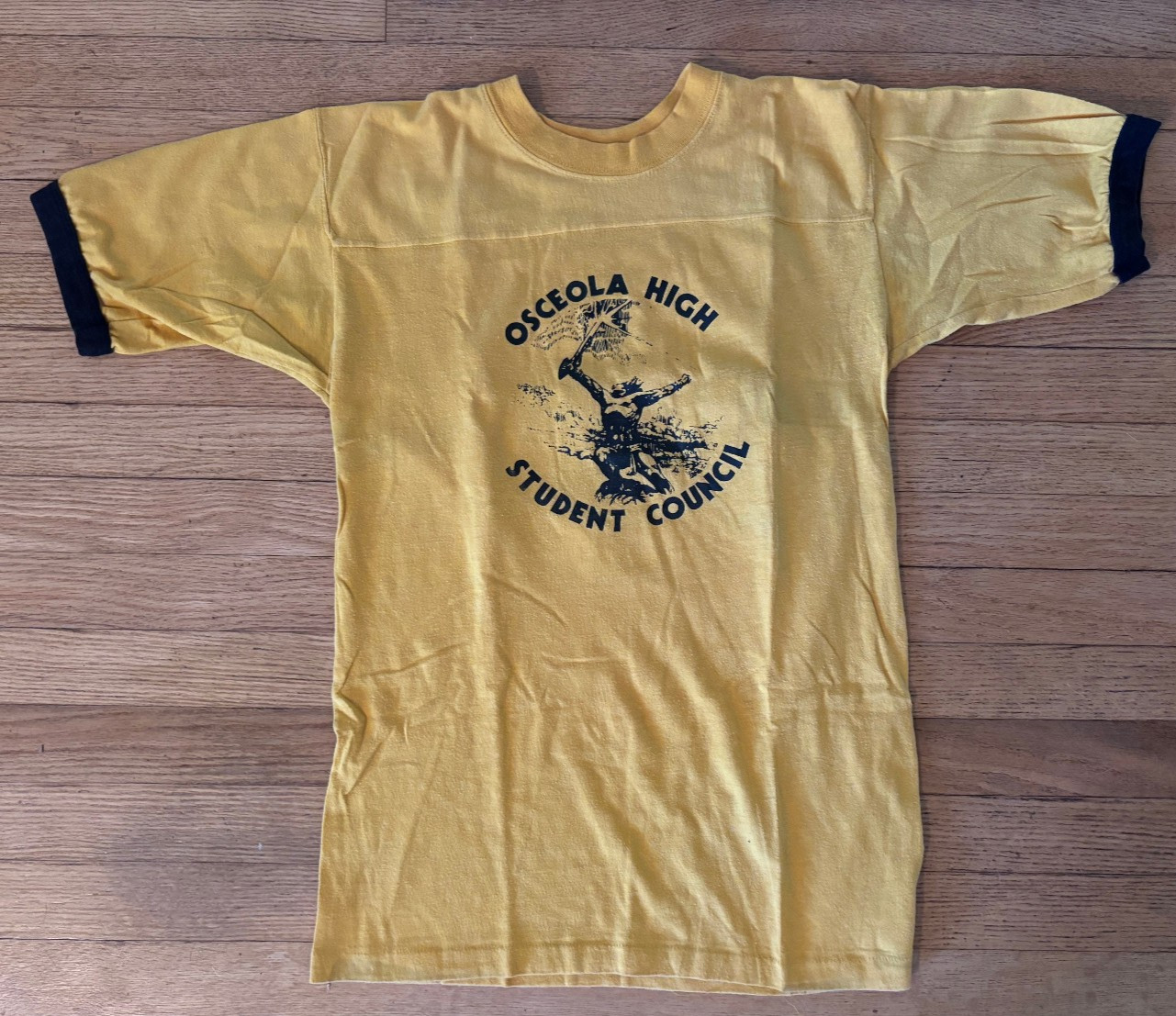 True Vintage 70’s Osceola High School Ringer T Shirt-007 - L gallery