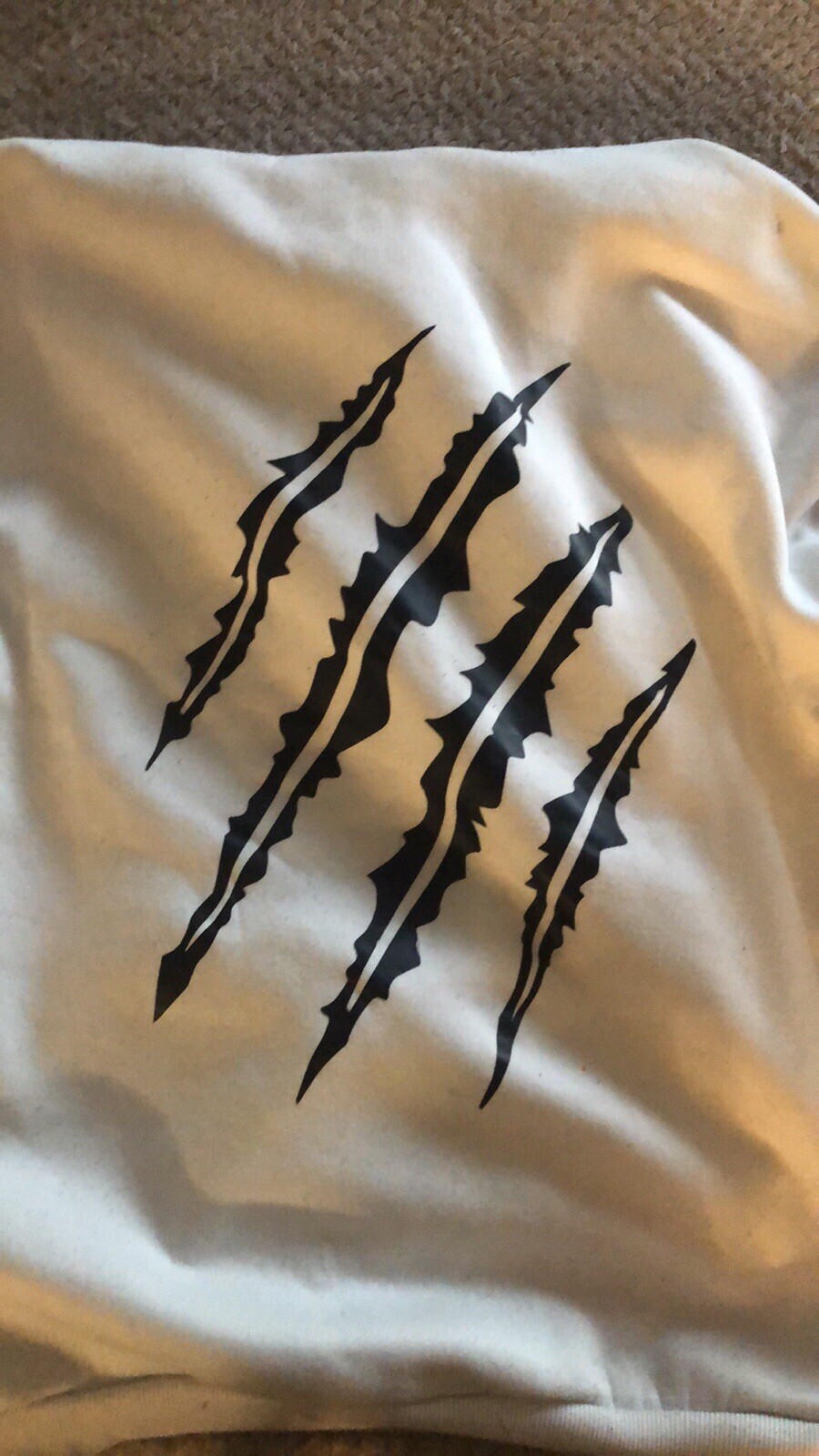 White Hoodie With Words On Hood gallery