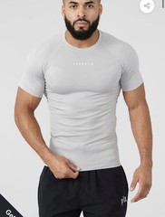 YoungLA SuperVillain Compression Tee GREY Men’s SZ Large Gym Training #475