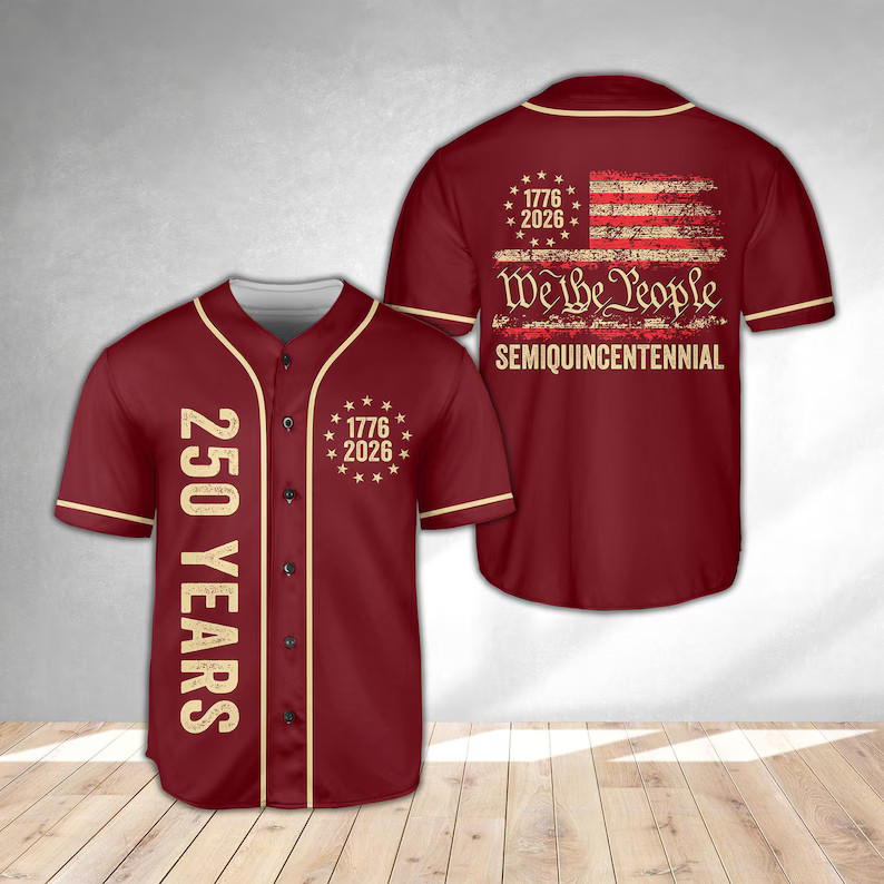 Patriotic Years Baseball Jersey USA Flag American Pride Gift Men gallery