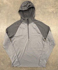 Under Armour Run 1/2 Zip Waffle Pullover Mens Medium Gray Hooded All Season