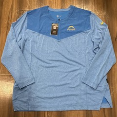 Nike Los Angeles Chargers NFL On Field Apparel Blue Quarter Zip Men’s Size 3XL