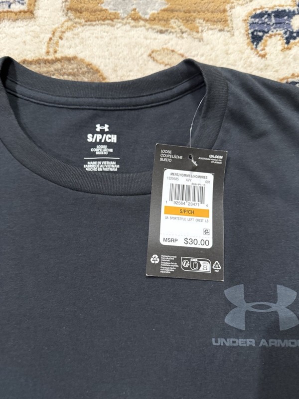 Under Armour Base 4.0 Crew T-Shirt - Black/Pitch Gray, Men’s small gallery